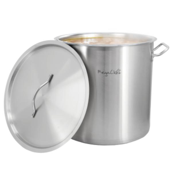 Picture of MegaChef MG-200707 52.8 qt. Professional Kitchen Round Stainless Steel Stock Pot with Lid