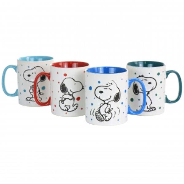 Picture of Peanuts 134057.01 Freckled Joy 15 oz Sto are Mug Set in Assorted Designs - 4 Piece