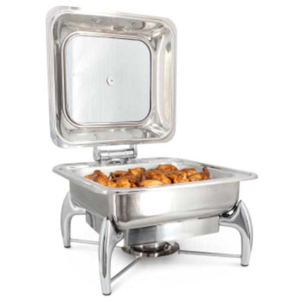 Picture of MegaChef MG-430702 6.3 qt. Stainless Steel Rectangle Professional Chafing Dish, Food Warmer & Buffet Server Serving Dish
