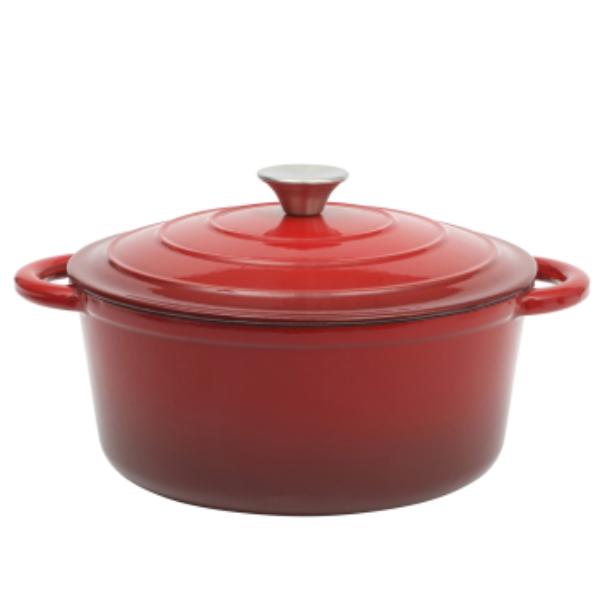 Picture of Gibson Home 143803.02 Addlestone 5 qt. Enameled Cast Iron Dutch Oven with Lid in Red