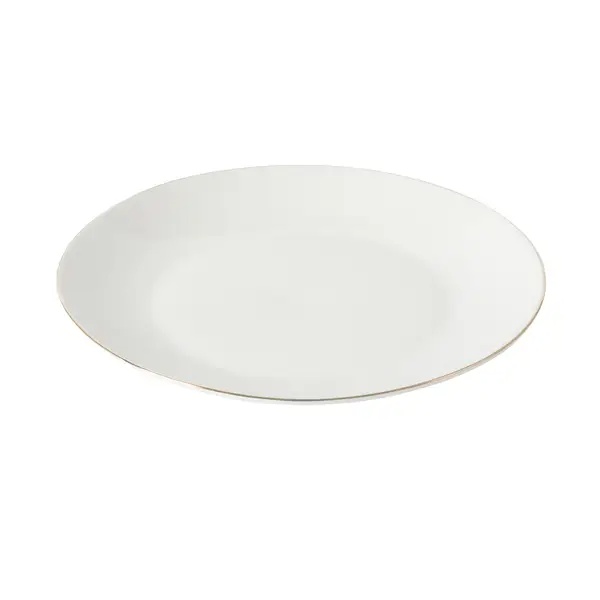 Picture of Gibson Home 148498.01 7.5 in. Ogalla Banded Fine Ceramic Dessert Plate Set, Gold - 8 Piece