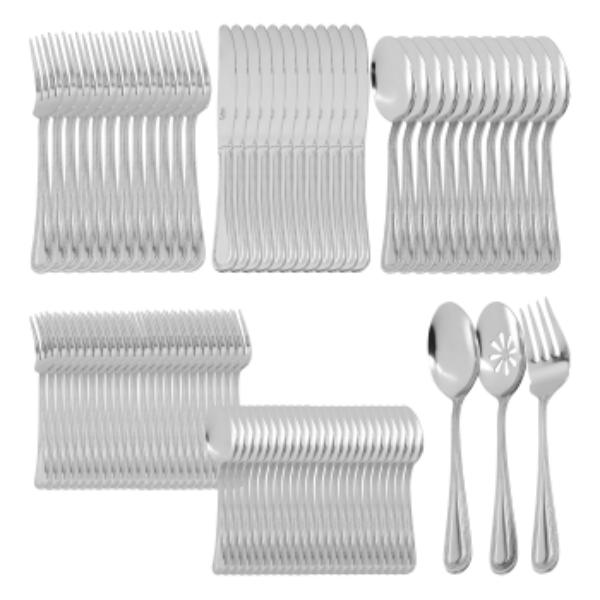 Picture of Gibson Home 144316.87 Stainless Steel Flatware & Serving Utensil Set in Silver - 87 Piece