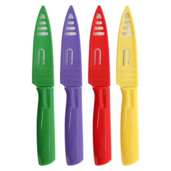 Picture of Gibson Everyday 75025.01 Color splash Paring Knife Set in Assorted Colors - 4 Piece