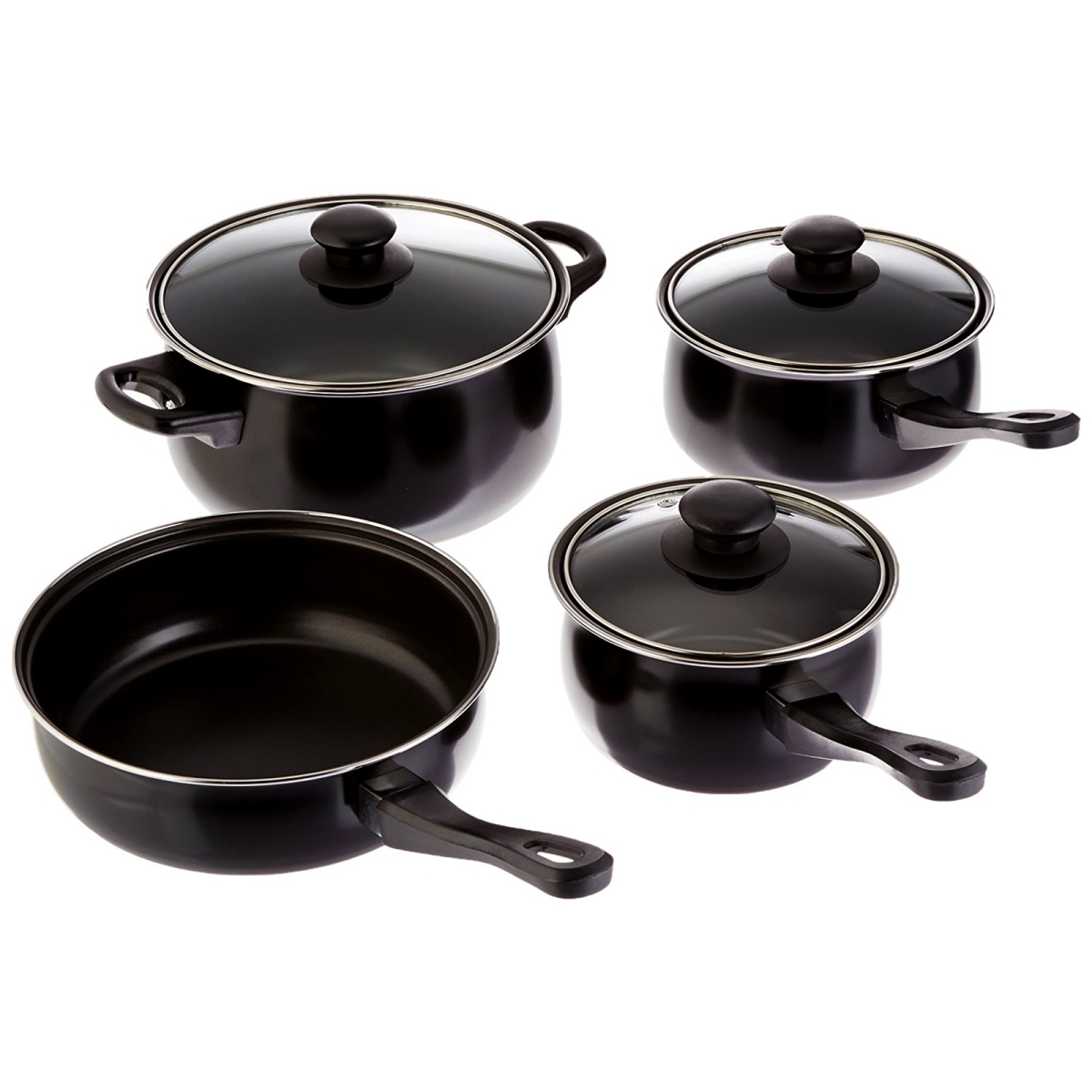 Picture of Gibson 83681.07 7 Piece Chef Du Jour Cookware Set&#44; Black