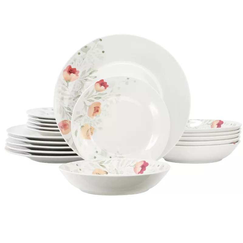 Picture of Elama ELM-POPPY-18 Poppy Porcelain Dinnerware Set - 18 Piece