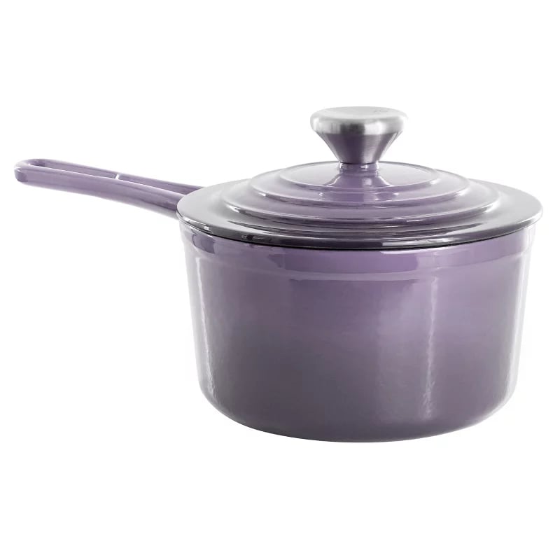 Picture of Mega Chef MC-SP17A-PR 2 qt. Enameled Cast Iron Sauce Pan - Gradient Purple