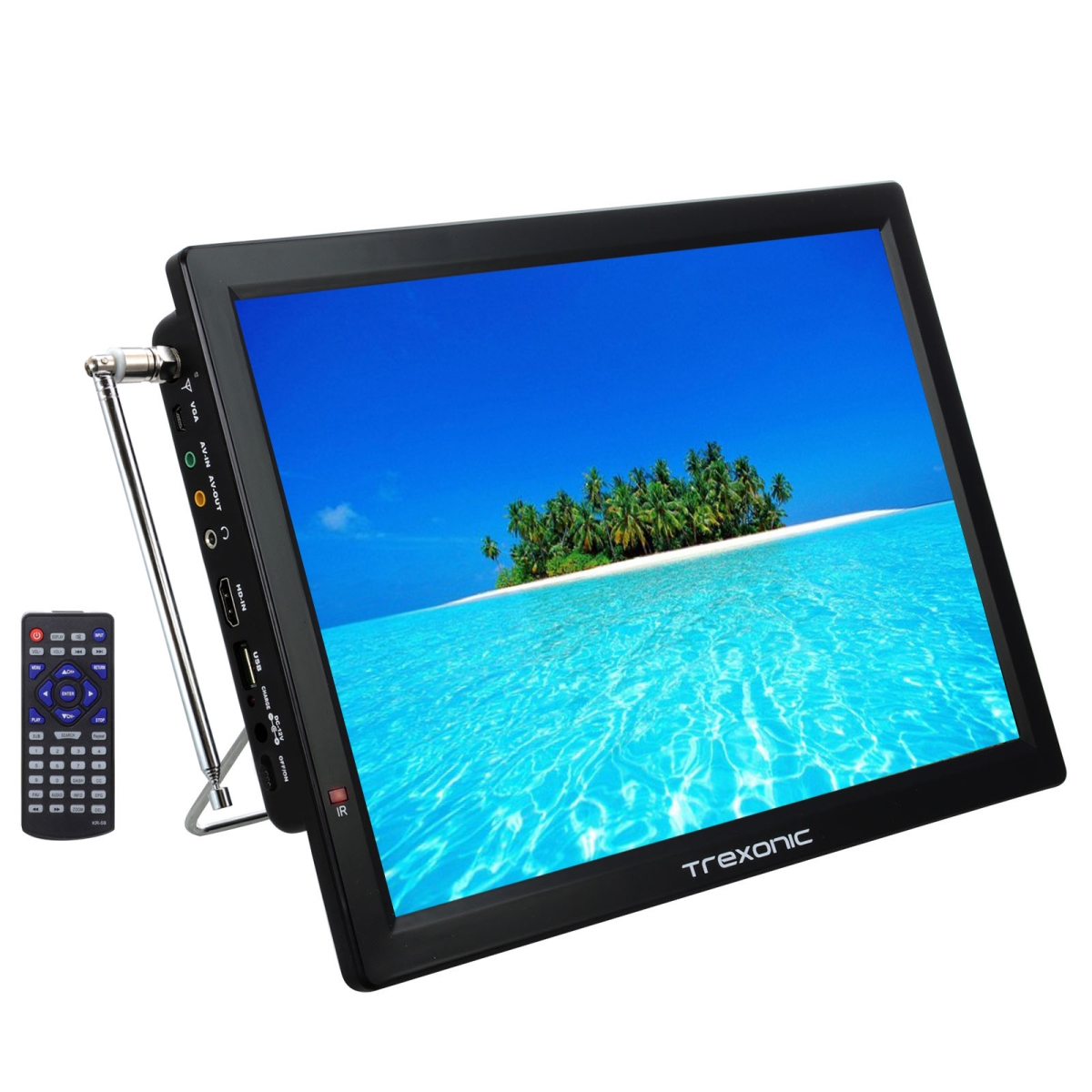 Picture of Trexonic TRX-14D 14 in. Portable Rechargeable LED TV with HDMI & SD-MMC