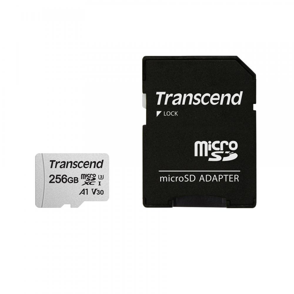 TS256GUSD300S-A 256 GB Micro SDXC UHS-I U3 V30 A1 Class 10 300S Memory Card