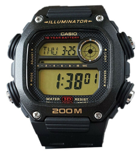 Picture of Casio DW291H-9AV 200 m Digital LED Light Watch with 10 Years Battery Life - Black