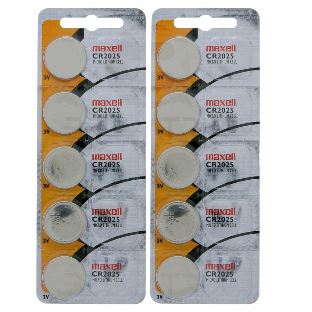 Maxell 2025-10 3V Maxell Lithium Coin Cell Battery - Pack of 10