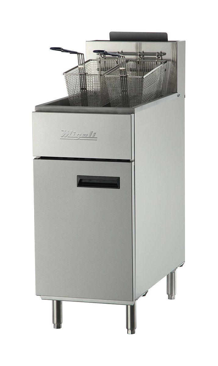 Picture of Migali C-F50-LP 15.6 in. 50 lbs Competitor Series Liquid Propane Gas Fryer, Stainless Steel
