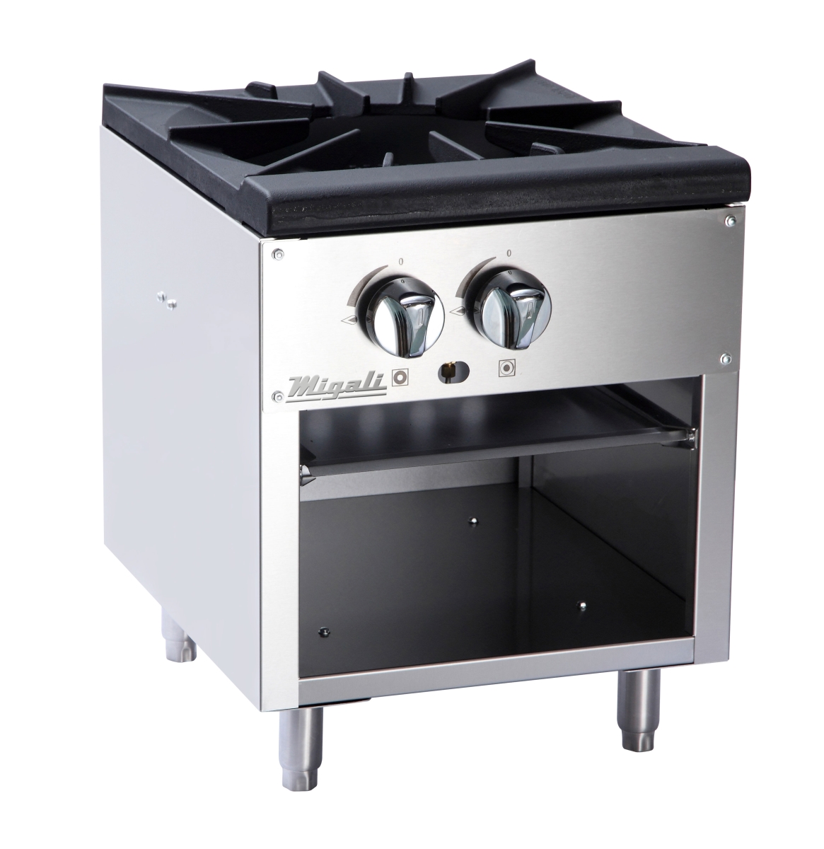 Picture of Migali C-SPS-1-18 18 in. 40000 BTU Competitor Series 1 Burner Stock Pot Stove&#44; Stainless Steel