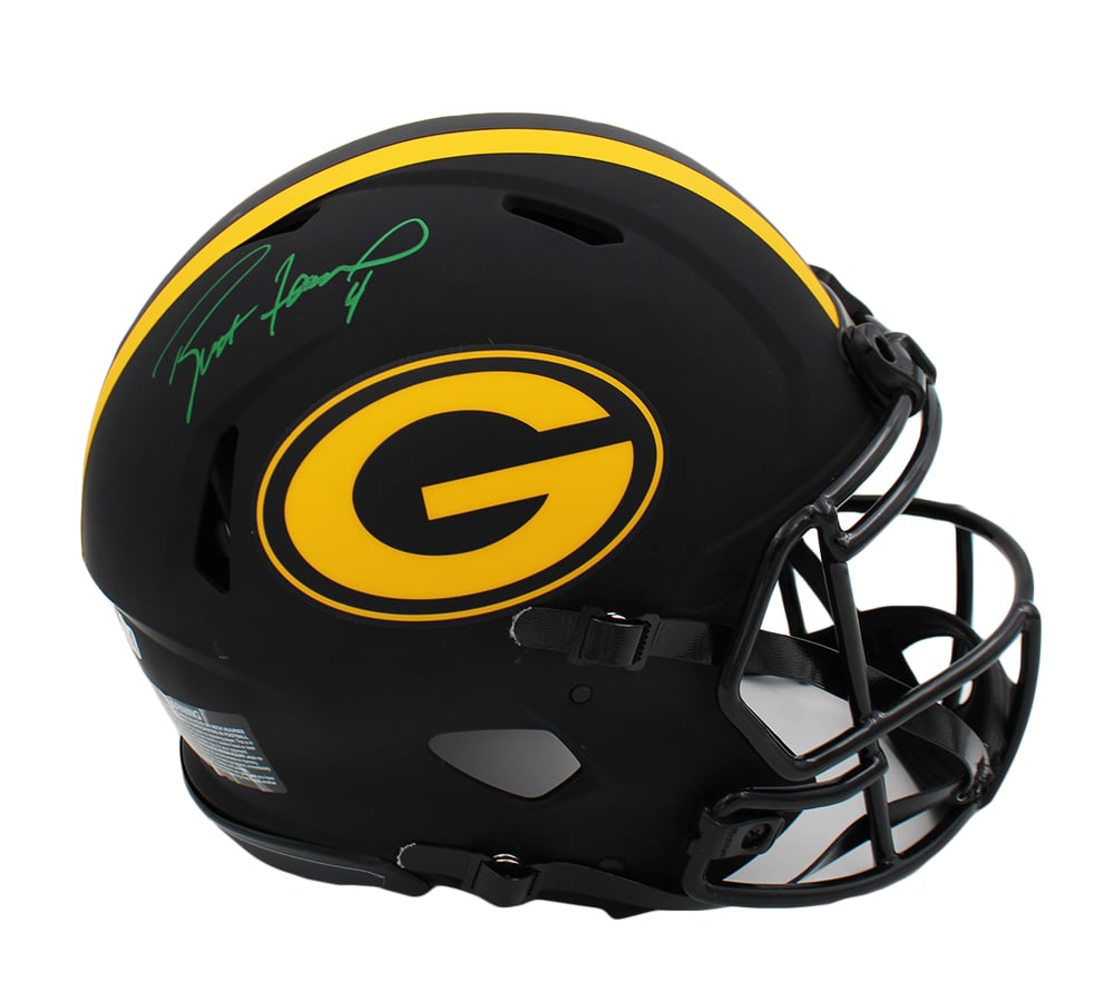 15452 Brett Favre Signed Green Bay Packers Speed Authentic Eclipse NFL Helmet