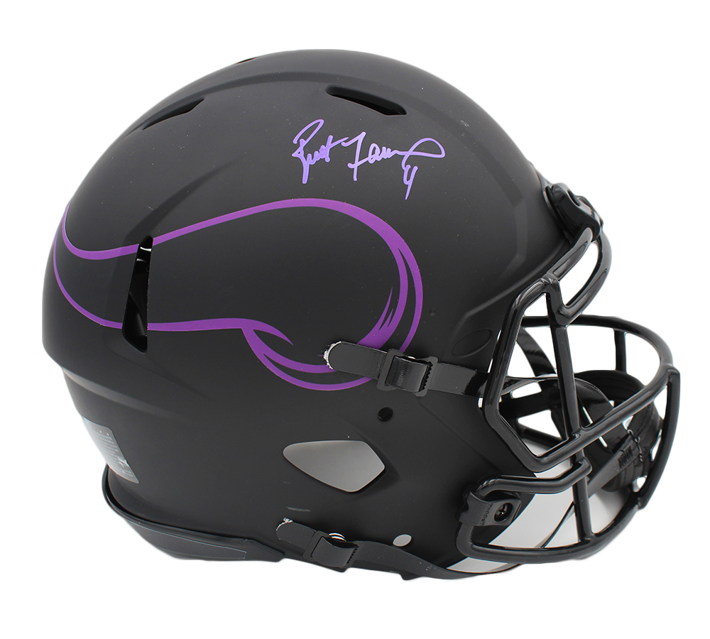 15455 Brett Favre Signed Minnesota Vikings Speed Authentic Eclipse NFL Helmet -  Radtke Sports