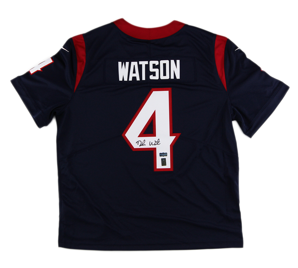 Picture of Radtke Sports 13718 Deshaun Watson Signed Houston Nike Jersey&#44; Navy