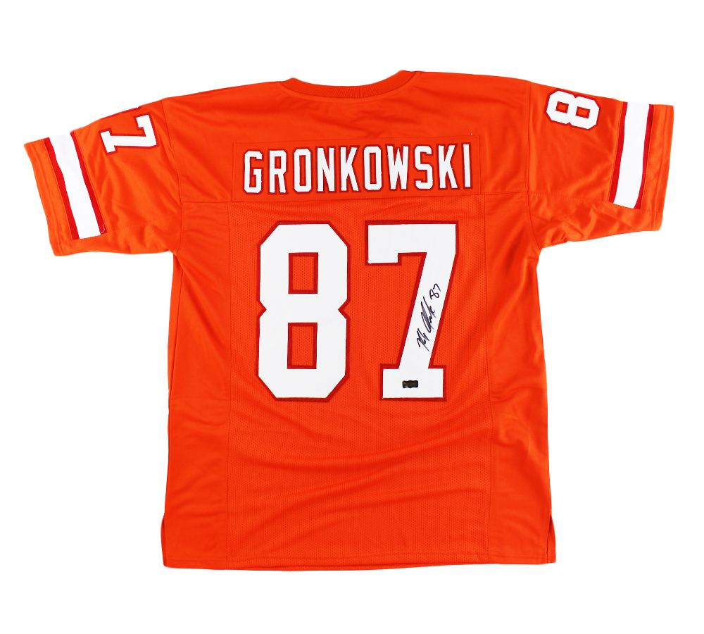 15965 Rob Gronkowski Signed Tampa Bay Custom Throwback Creamsicle Jersey