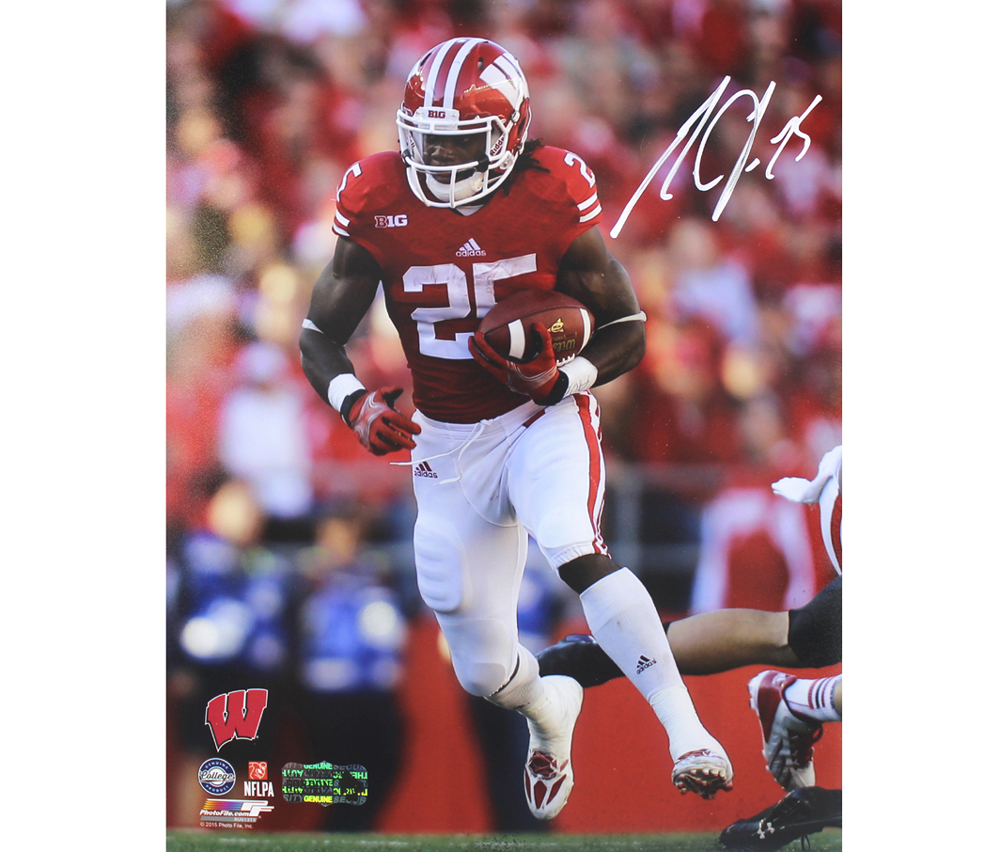 12140 Melvin Gordon Signed Wisconsin Badgers Unframed 8 x 10 in. Photo -  Radtke Sports