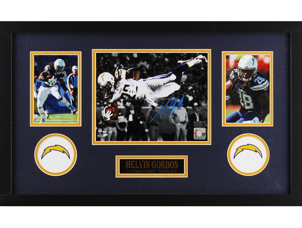 12199 Melvin Gordon Signed Los Angeles Chargers Framed 8 x 10 in. Spotlight NFL Photo -  Radtke Sports