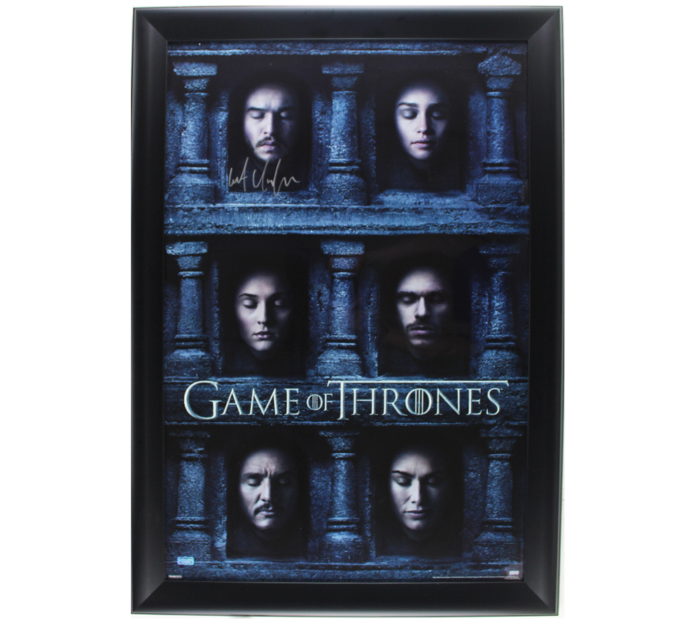 Picture of Radtke Sports 13619 Kit Harington Signed Game of Thrones Framed Hall of Faces Poster