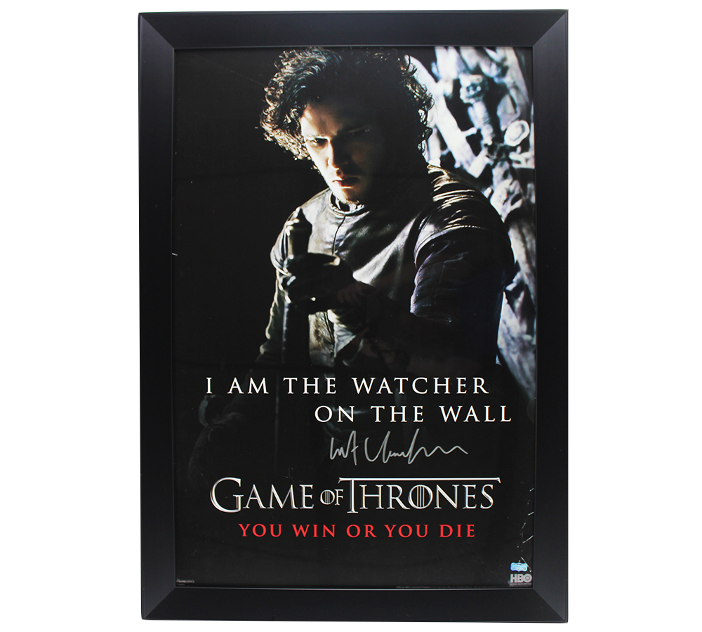 Picture of Radtke Sports 13623 Kit Harington Signed Game of Thrones Framed Watcher on the Wall Poster
