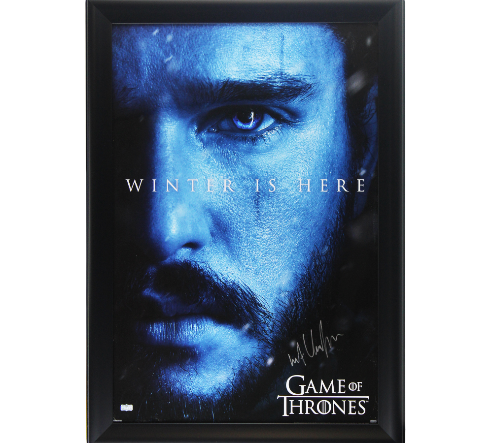 Picture of Radtke Sports 13624 Kit Harington Signed Game of Thrones Framed Winter is Here Poster