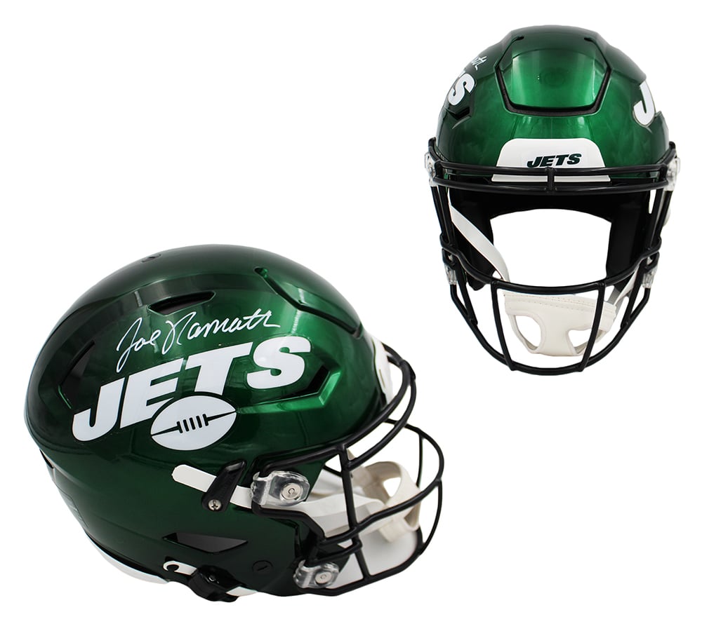 12792 Joe Namath Signed York Jets Speed Flex Authentic NFL Helmet