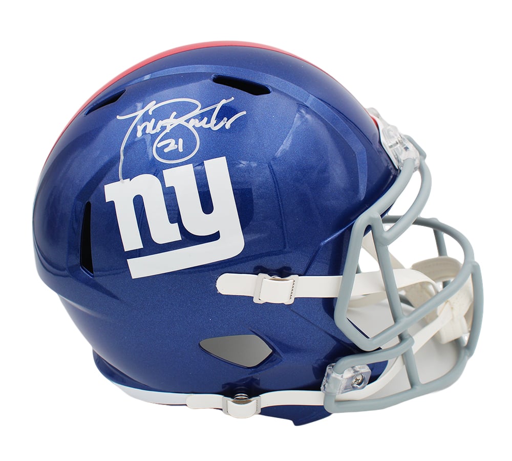 15718 Tiki Barber Signed   York Giants Speed Full Size NFL Helmet