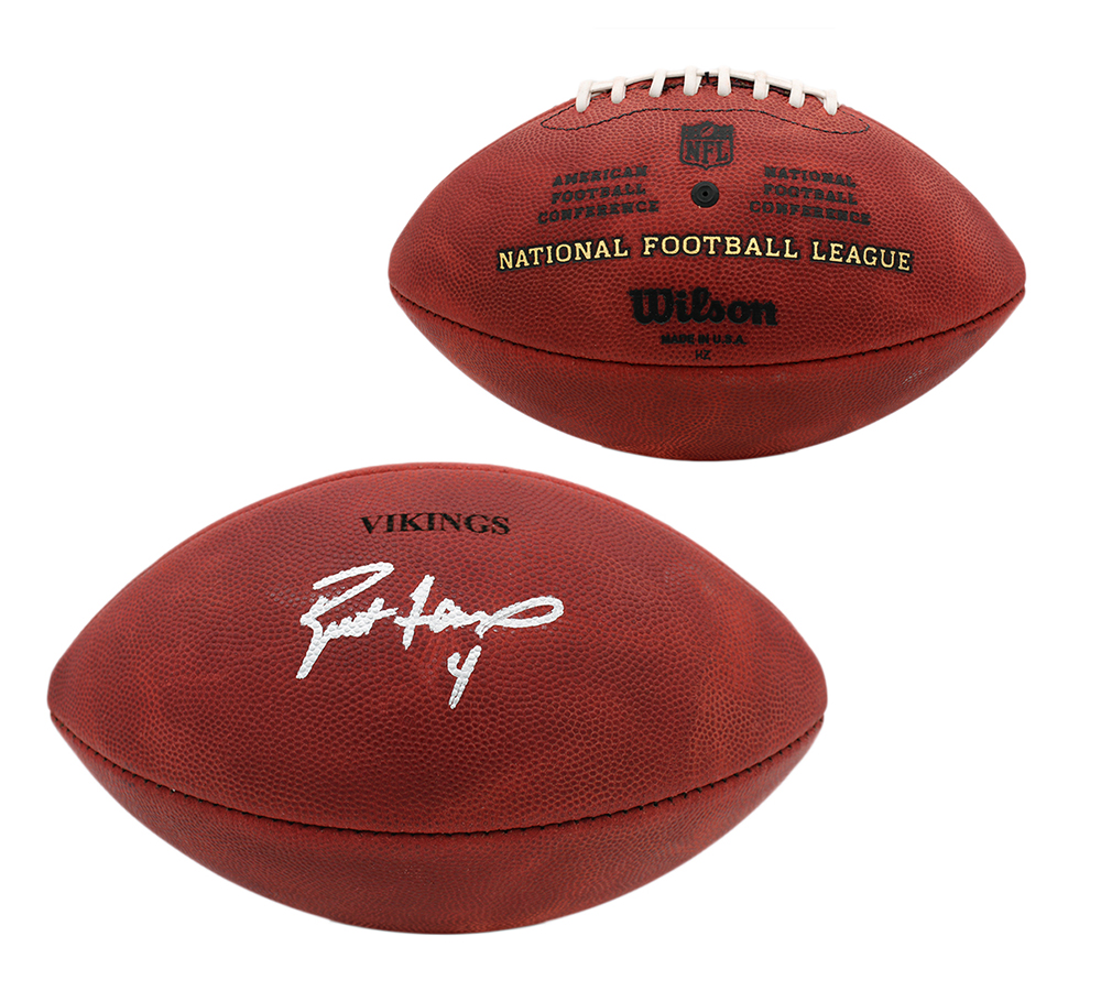 14634 Brett Favre Signed Minnesota Vikings Wilson Authentic Stamped NFL Football -  Radtke Sports