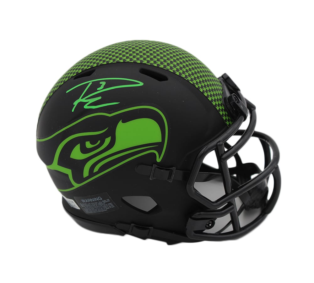 14690 Russell Wilson Signed Seattle Seahawks Speed Eclipse NFL Mini Helmet