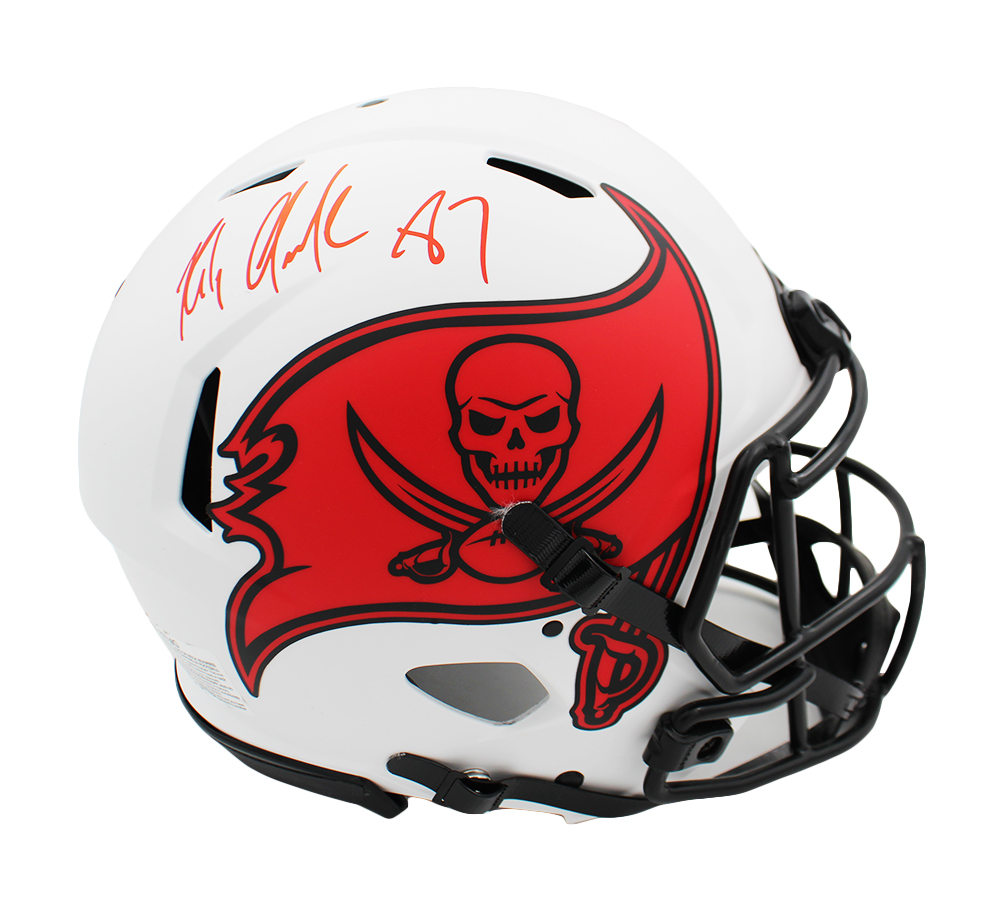 18605 Rob Gronkowski Signed Tampa Bay Buccaneers Speed Authentic Lunar NFL Helmet