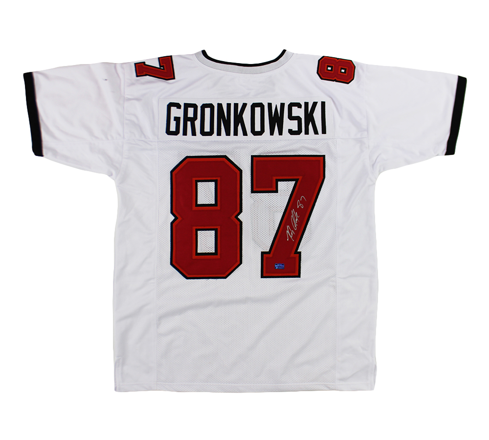 18613 Rob Gronkowski Signed Tampa Bay Custom White Jersey