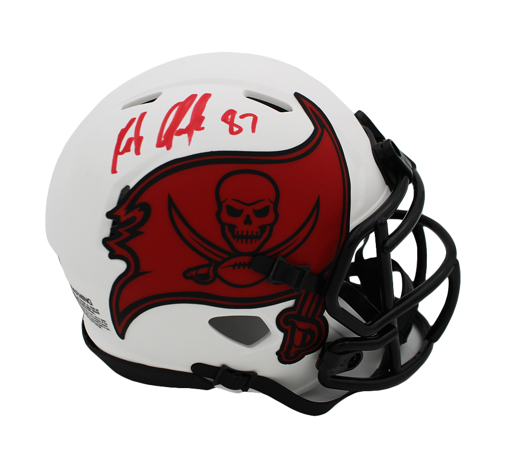 18616 Rob Gronkowski Signed Tampa Bay Buccaneers Speed Lunar NFL Mini Helmet