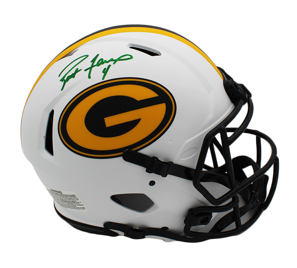 18655 Brett Favre Signed Green Bay Packers Speed Authentic Lunar NFL Helmet