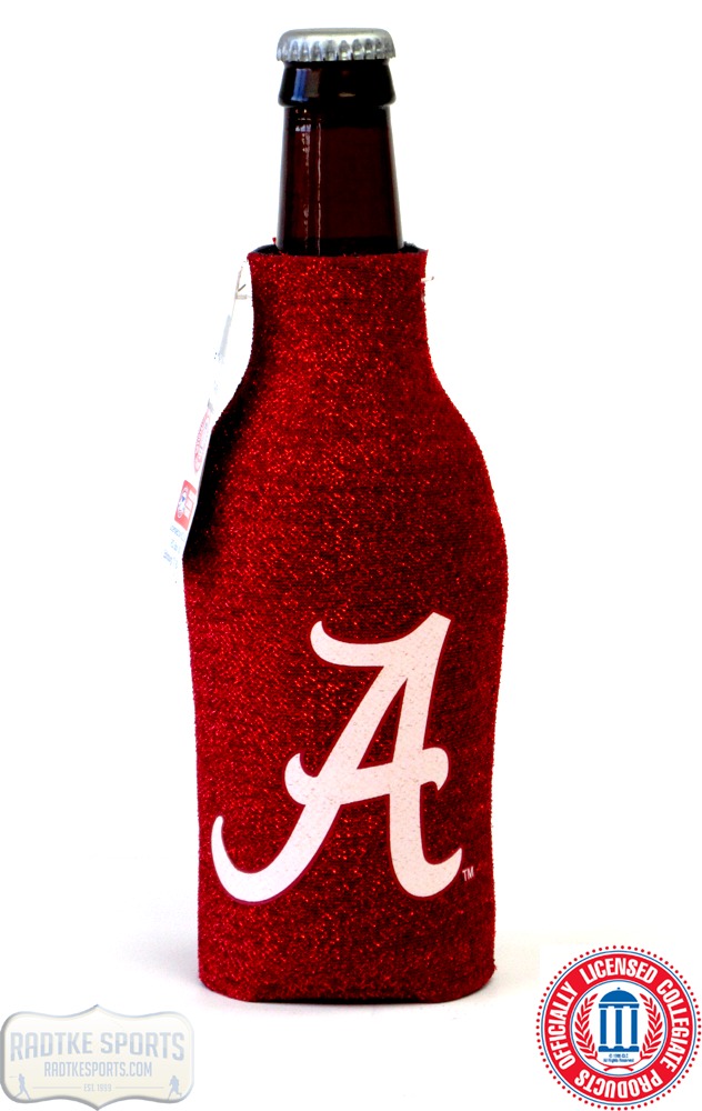 1923 12 oz Alabama Crimson Tide Officially Licensed Neoprene Glitter Bottle Huggie