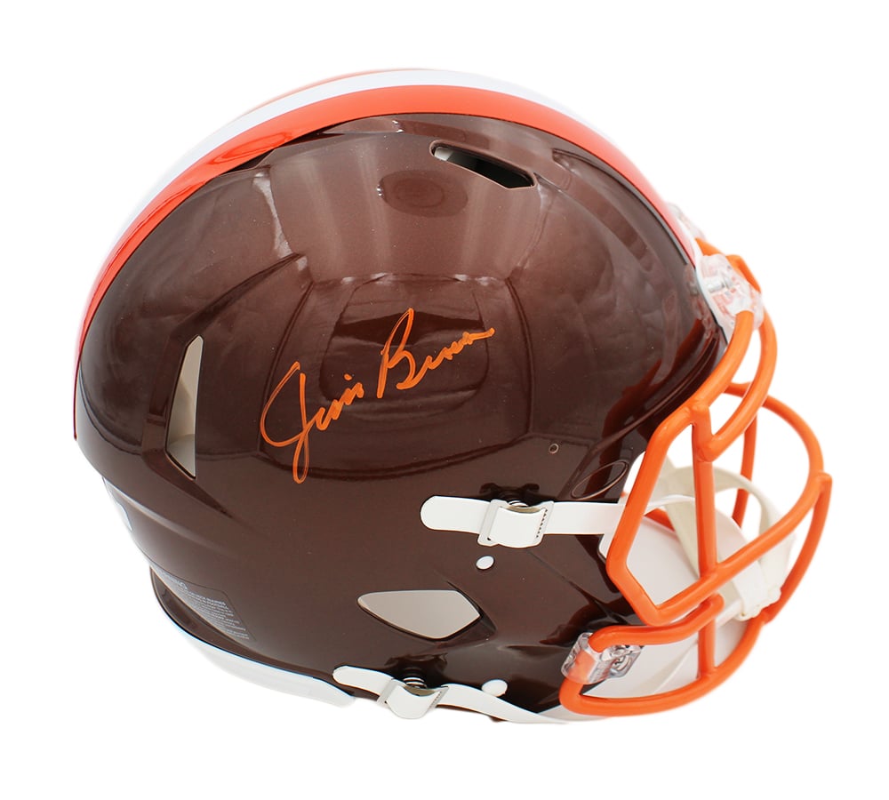 20383 Jim Brown Signed Cleveland Browns Speed Authentic Flash NFL Helmet