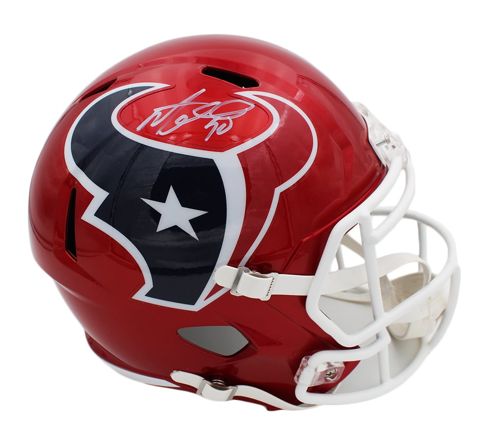 20455 Mario Williams Signed Houston Texans Speed Full Size Flash NFL Helmet