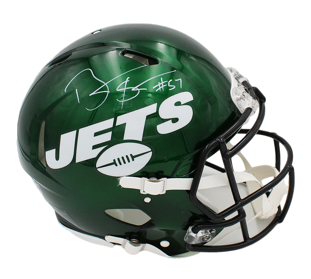 18525 NFL   York Jets Bart Scott Signed Speed Authentic Helmet