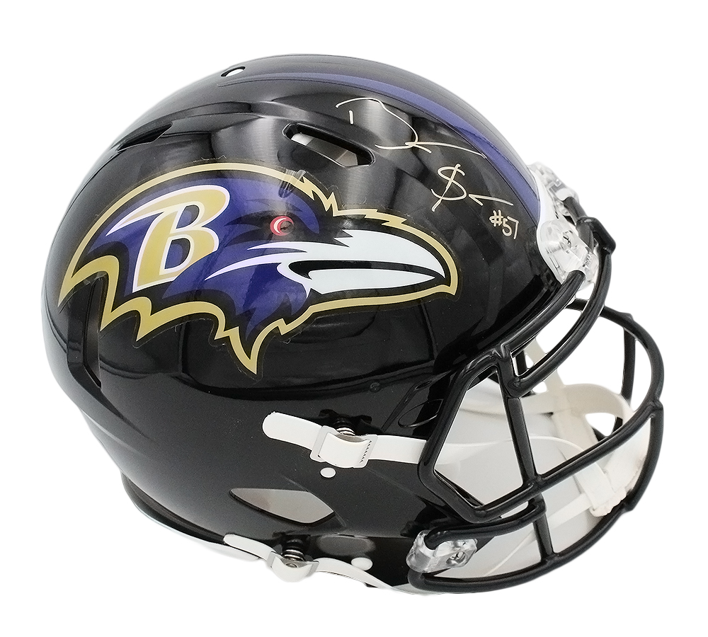 18527 NFL Baltimore Ravens Bart Scott Signed Speed Authentic Helmet