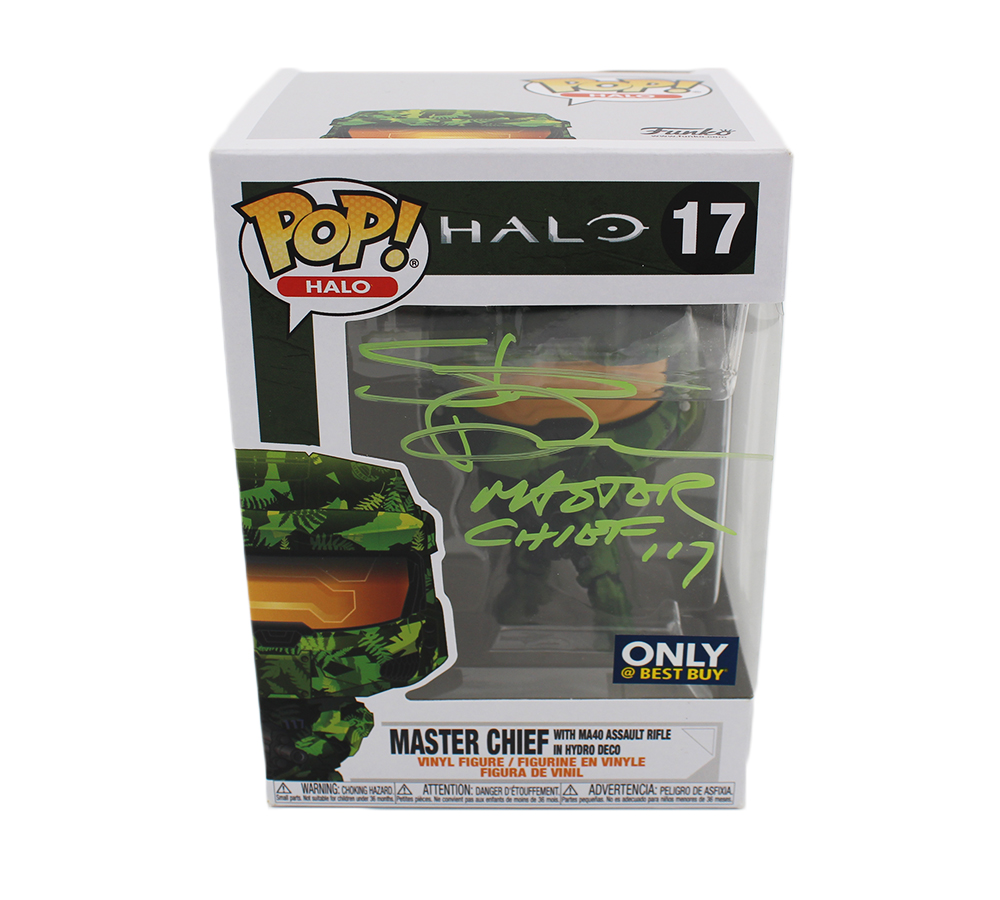 19744 Steve Downes Signed Halo Master Chief Model No. 17 Funko Pop with Master Chief -  Radtke Sports