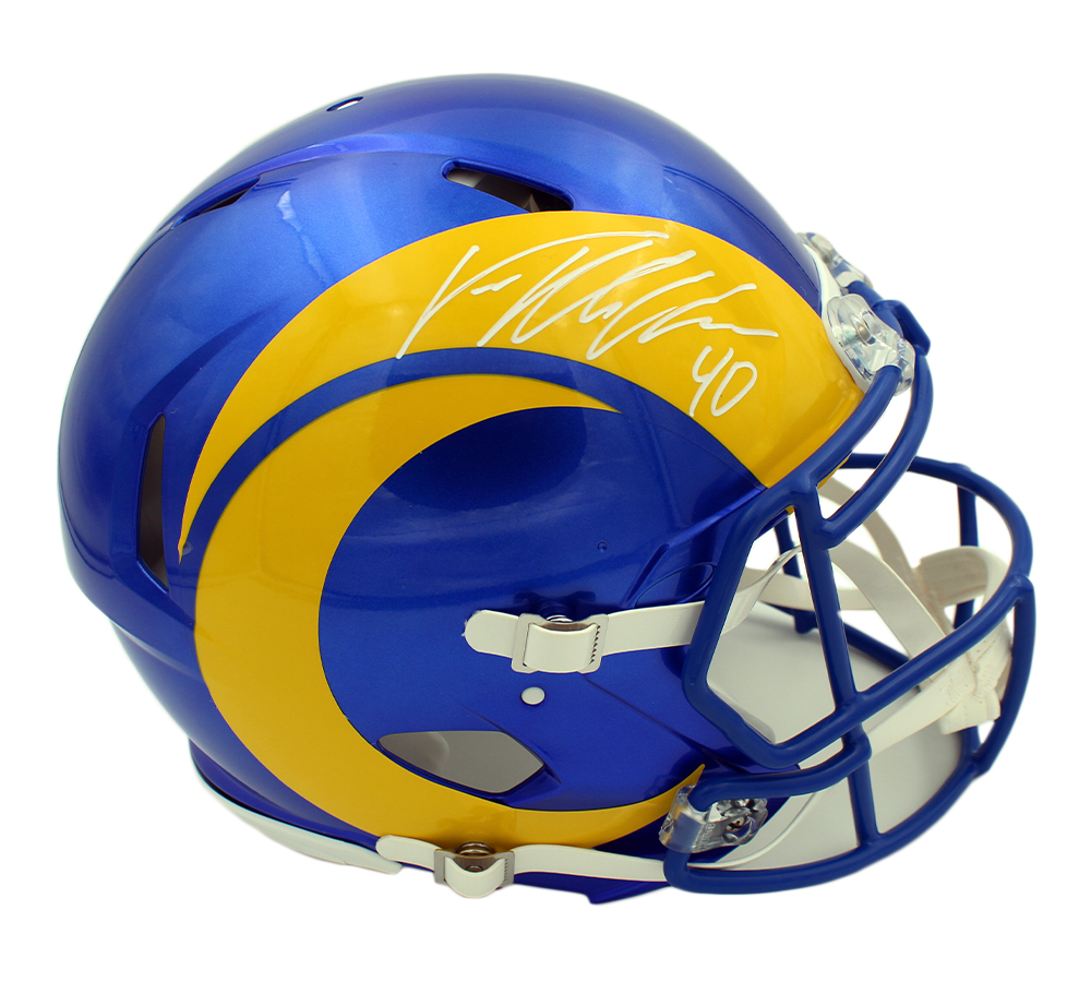 20335 NFL Los Angeles Rams Von Miller Signed Speed Authentic Helmet