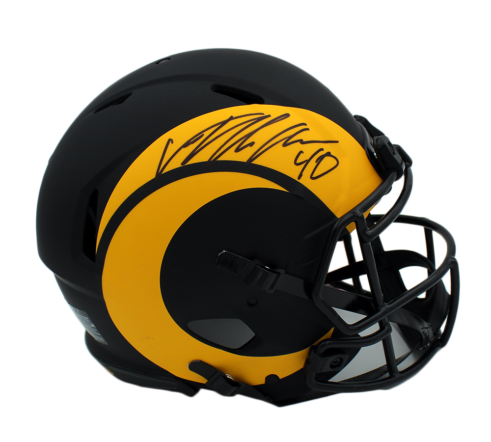 20337 NFL Los Angeles Rams Von Miller Signed Speed Authentic Eclipse Helmet