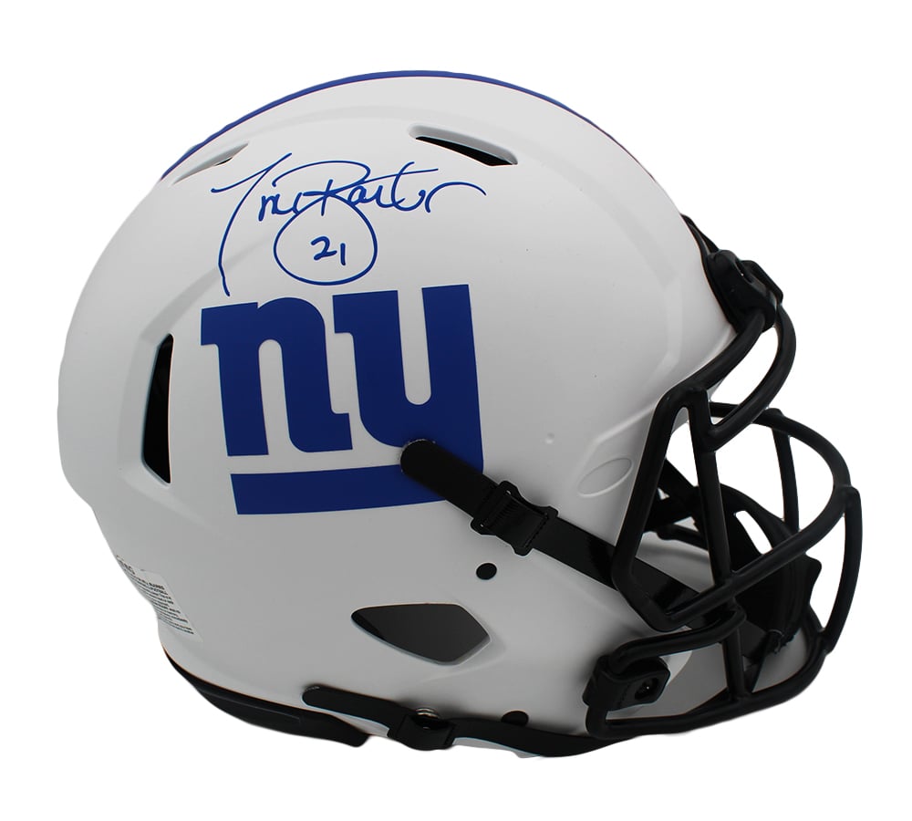 19661 NFL   York Giants Tiki Barber Signed Speed Authentic Lunar Helmet