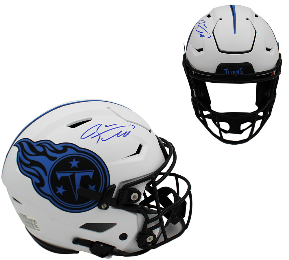 20846 NFL Tennessee Titans Ryan Tannehill Signed Speed Flex Authentic Lunar Helmet