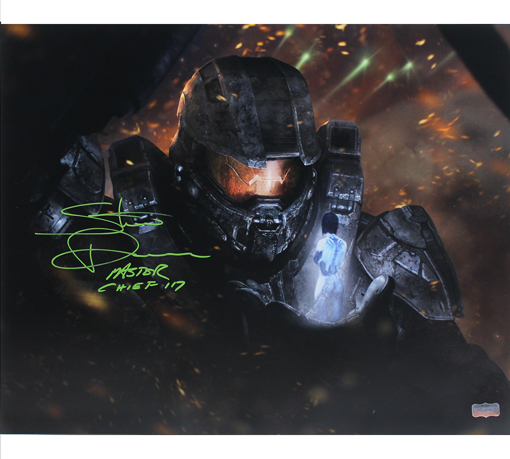 17699 16 x 20 in. Steve Downes Signed Halo Unframed Photo - Cortana in Hand Front View with Master Chief Inscription -  Radtke Sports