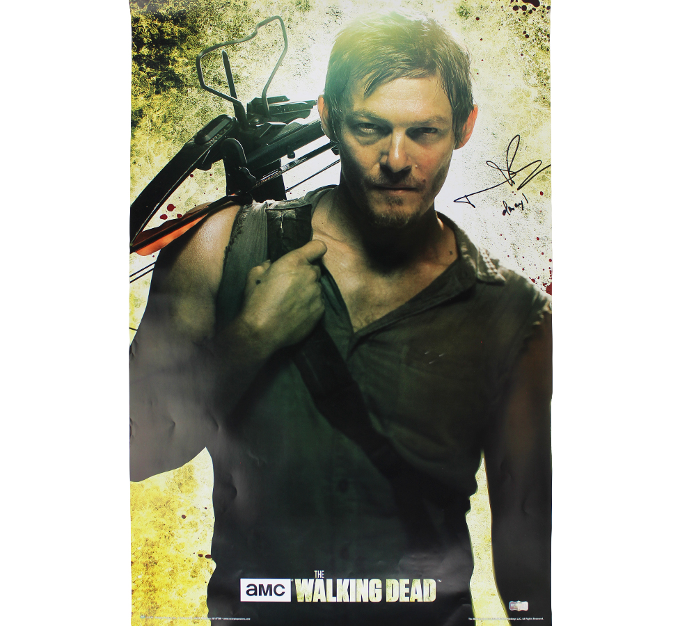 Picture of Radtke Sports 18950 Norman Reedus Signed The Walking Dead Unframed Poster with Crossbow