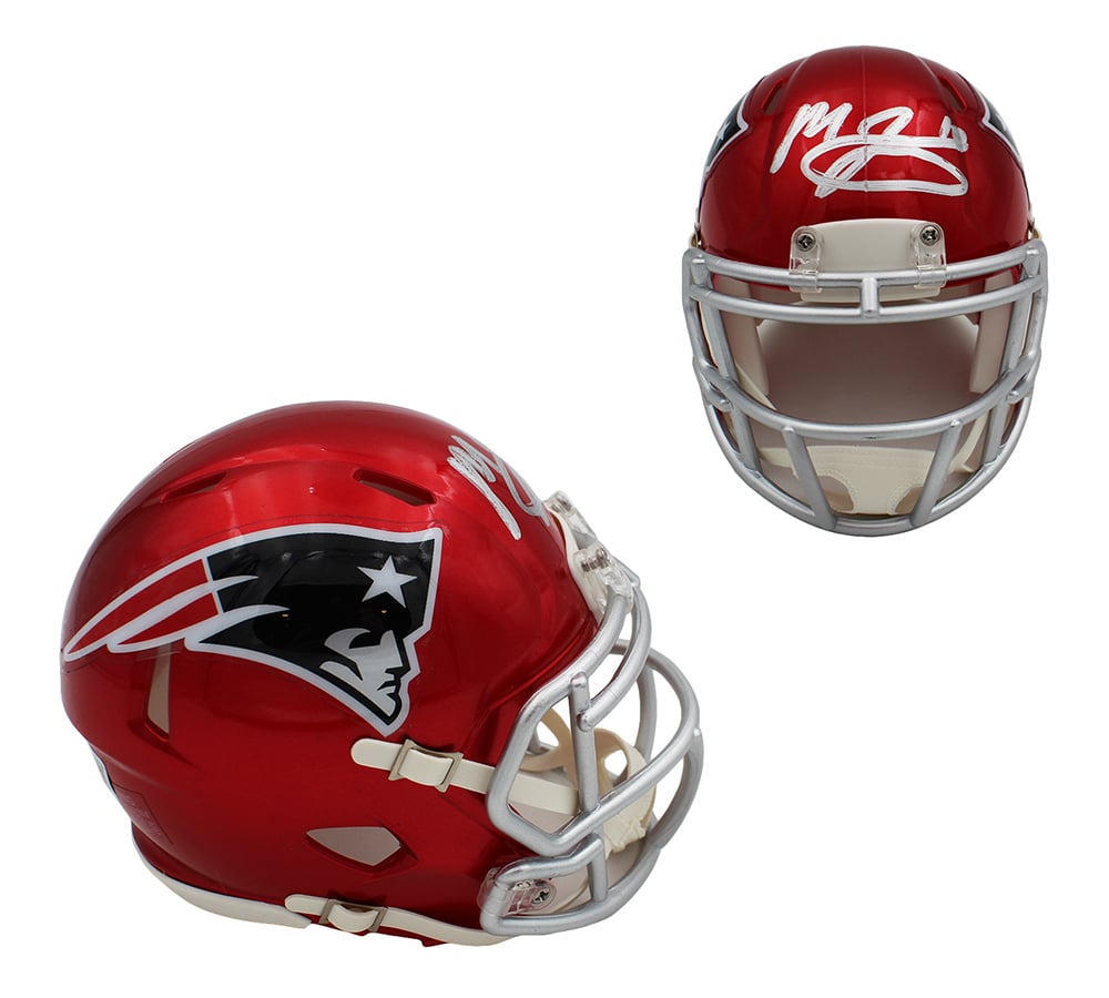 20807 Mac Jones Signed England Patriots Speed Flash NFL Mini Helmet