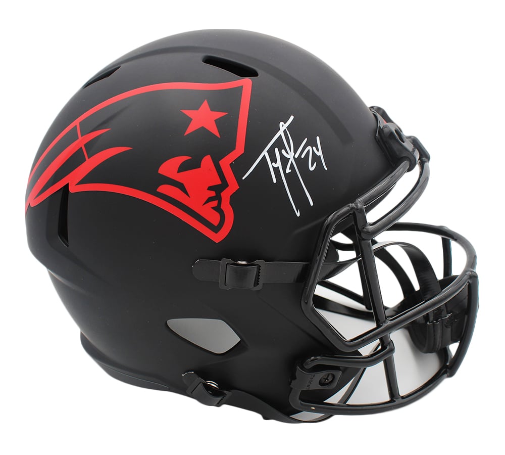 16961 Ty Law Signed England Patriots Speed Full Size Eclipse NFL Helmet