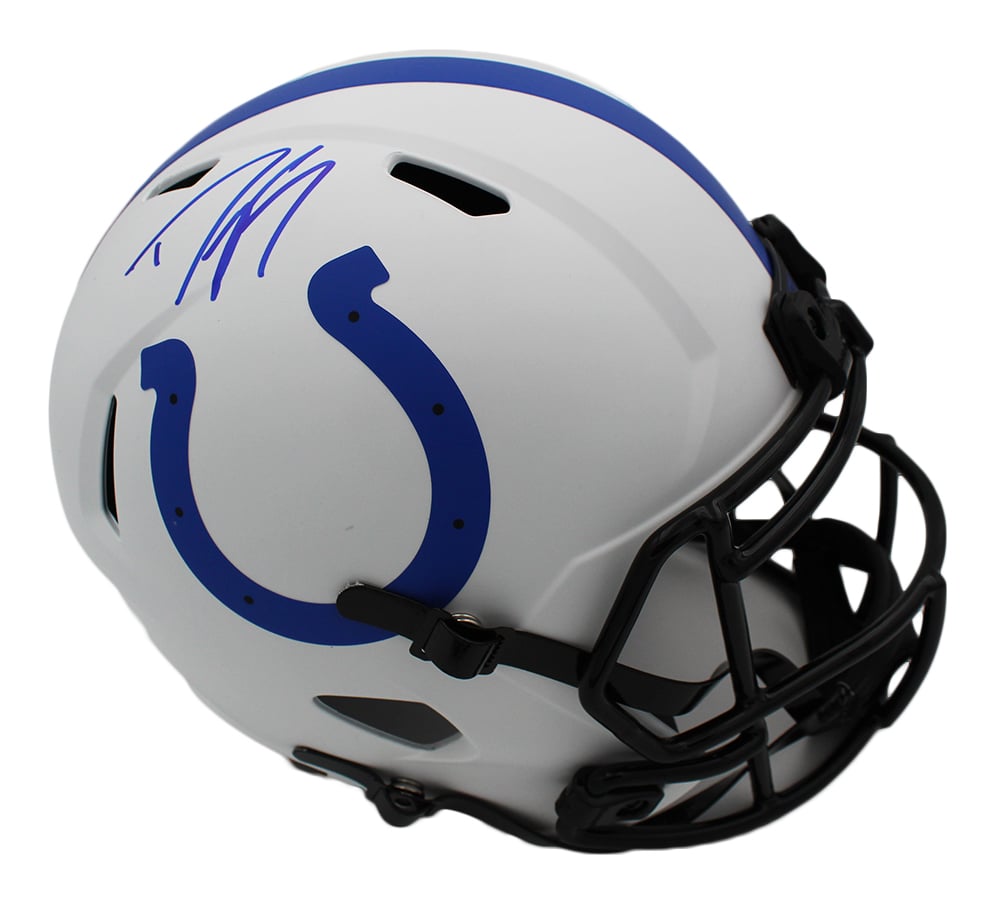 18231 Dwight Freeney Signed Indianapolis Colts Speed Full Size Lunar NFL Helmet