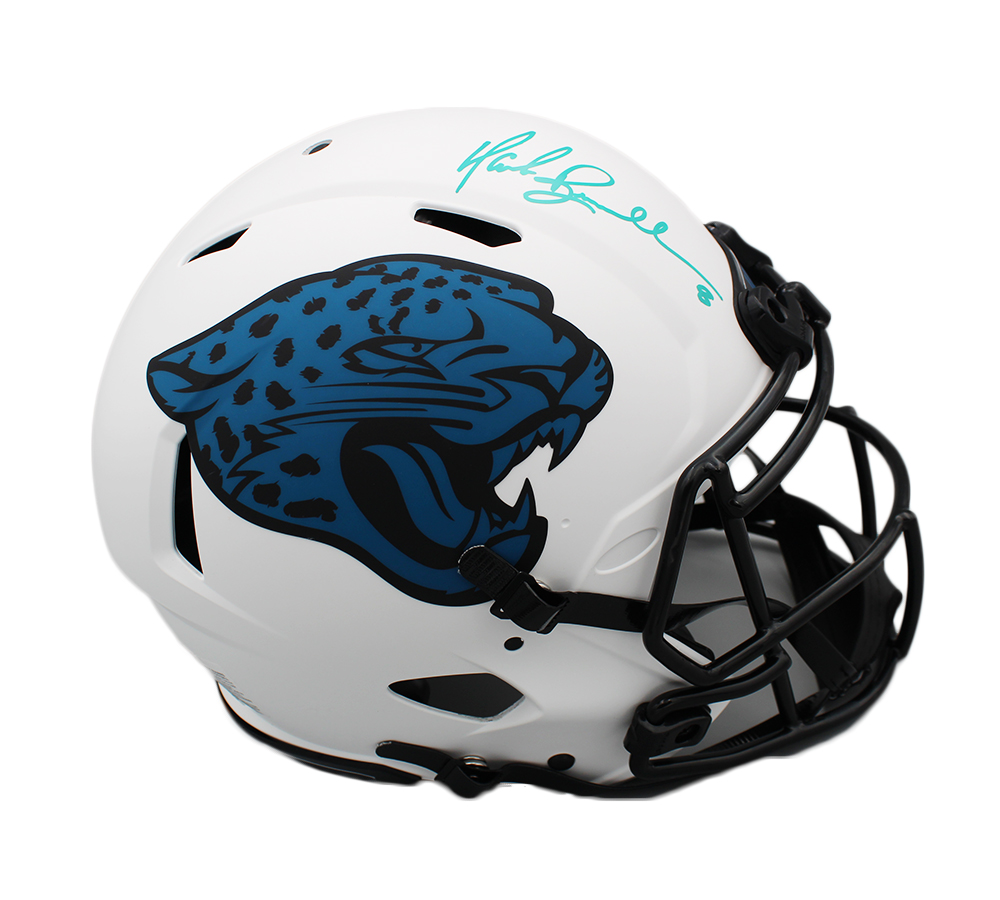 19351 Mark Brunell Signed Jacksonville Jaguars Speed Authentic Lunar NFL Helmet