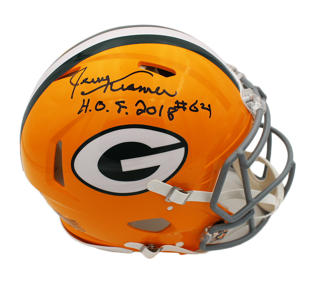 20039 Jerry Kramer Signed Green Bay Packers Speed Authentic Throwback NFL Helmet with HOF 2018 Inscription